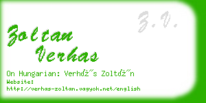 zoltan verhas business card